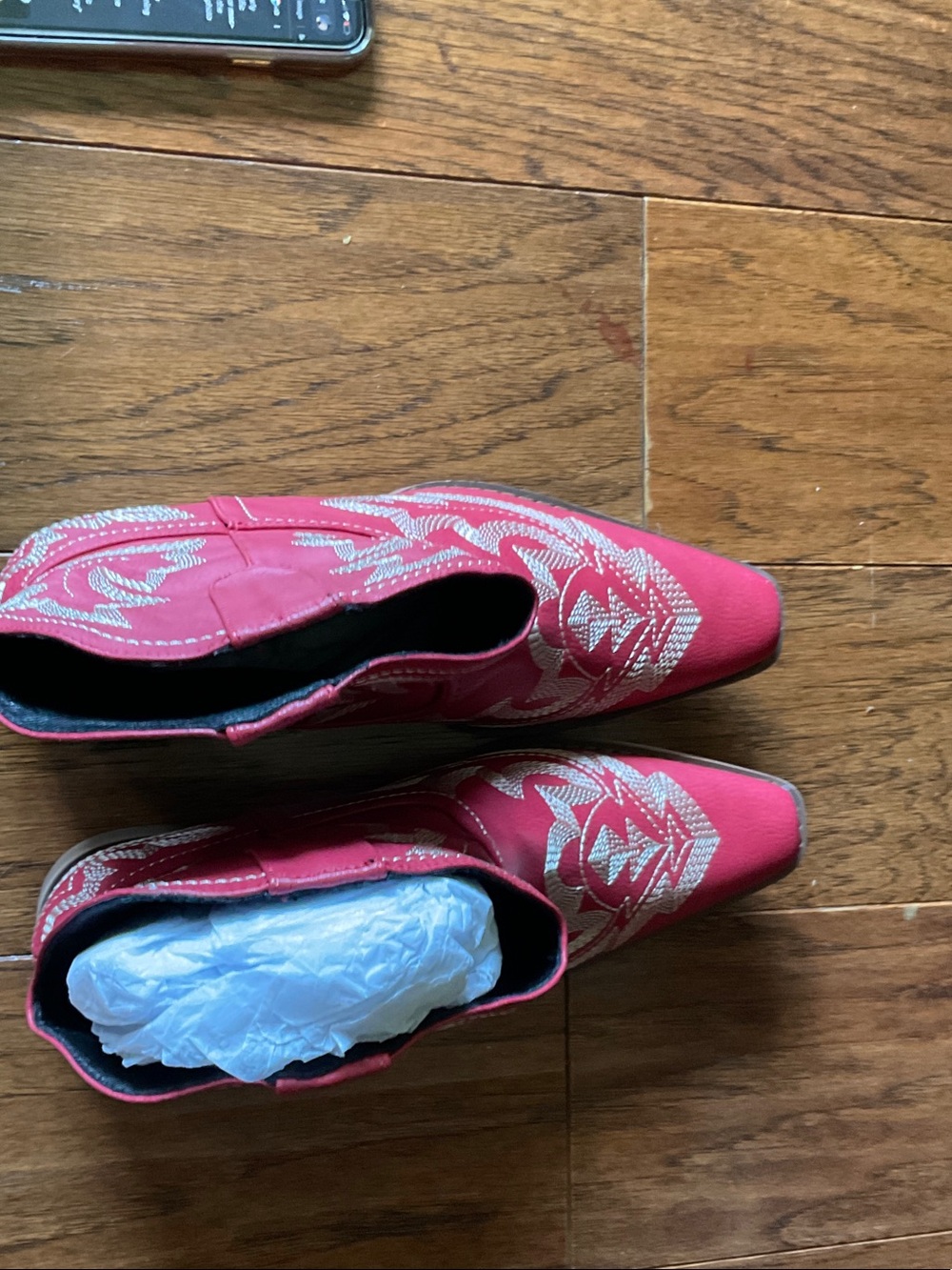 Coconuts by Matisse Pink Embroidered Western Ankle Booties